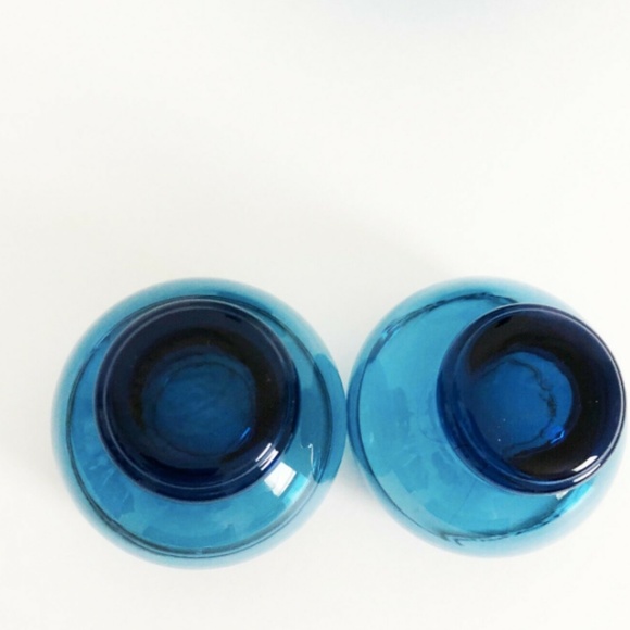 Peedee Barware Set Blue Glass Decanter 4pc Mid Century Modern Retro Vintage - Picture 8 of 8